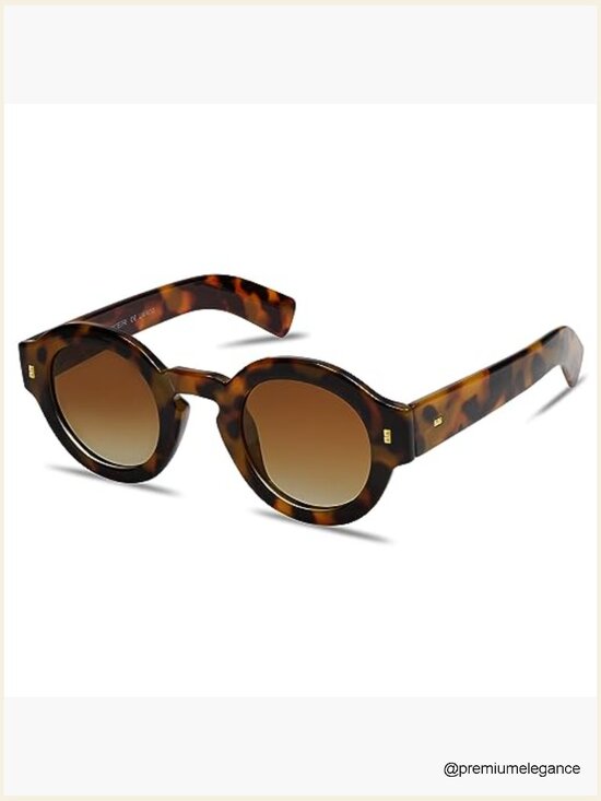 Retro Round Polarized Sunglasses Unisex Classic Circle Shades UV Protection